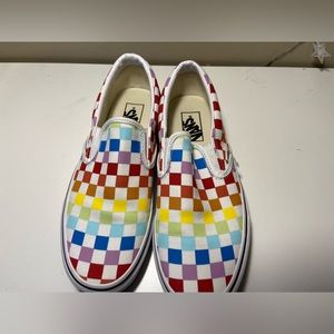 Rainbow checkered Vans